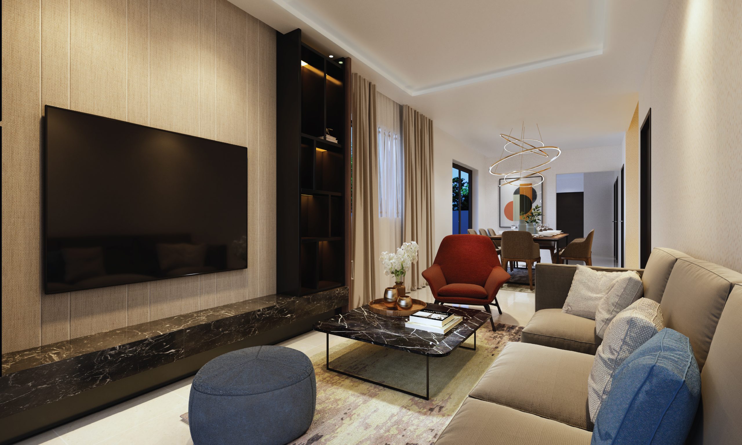 1 storey terrace interior